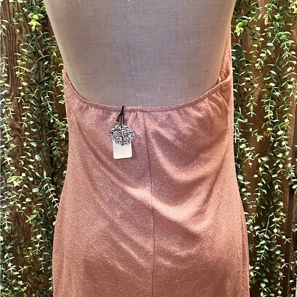 NWT Elegant Pink Draped Women's Dress - Picture 3 of 3